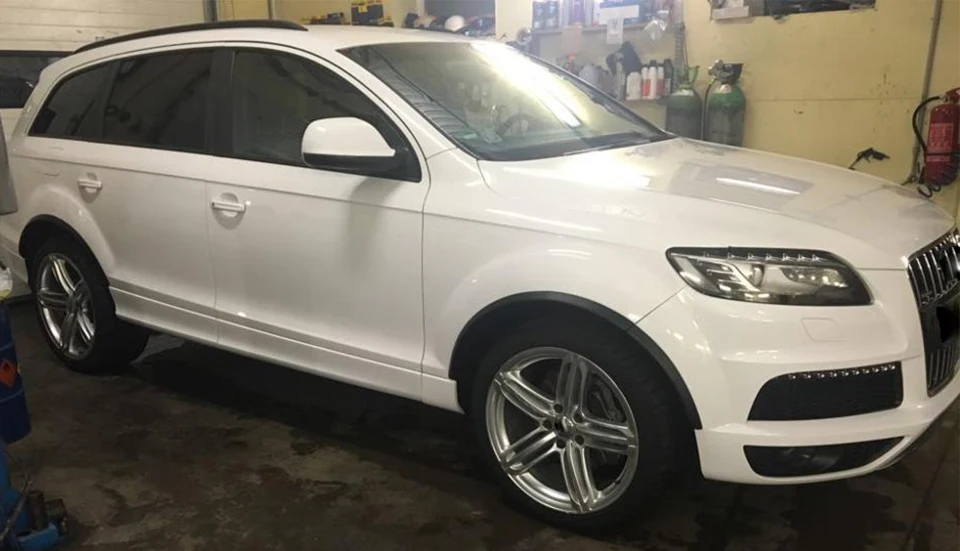 ПУ черная колесная арка паром брови автомобиля Арка колеса веки крыло вспышки полосы планки для Audi Q7 RSQ7 Sline 2006