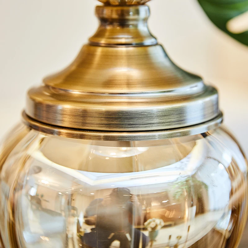 Роскошный стеклянный корпус лампы прикроватные для спальни гостиной светильник