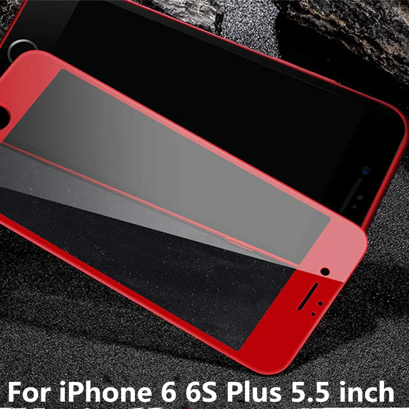 5D(3nd Gen 3D 2nd Gen 4D) полноэкранное покрытие из закаленного стекла для iPhone 6 6S 7 7 Plus NFH чехол с защитной пленкой для экрана на 4," 5,5" - Цвет: Red For 6 6S Plus