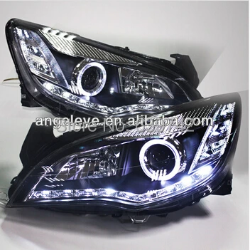 

for buick Excelle XT Astra J LED Strip U Style Angel Eyes Head Lights Headlamp front light 2009-2013year
