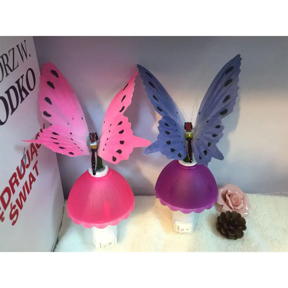HobbyLane LED Романтический 7 цветов ночник для декора стен 110/220 в Бабочка красивый