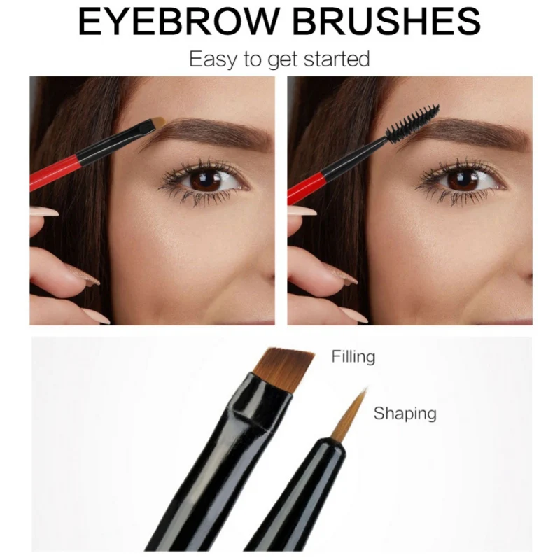 2pcs Beauty Liquid Eyebrow make up Dye Easy Coloring Long Lasting Effect Waterproof Eye Makeup Brushes Cosmetic | Красота и здоровье