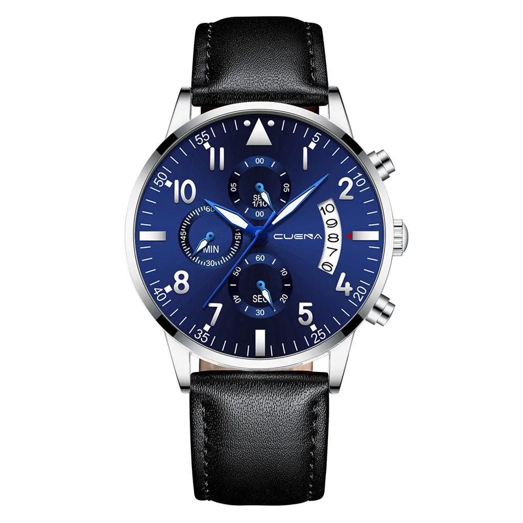 

erkek kol saati Luxury Men Military Sports Watch Analog Sport Leather Quartz Mens Watches relogio masculino montre homme #10