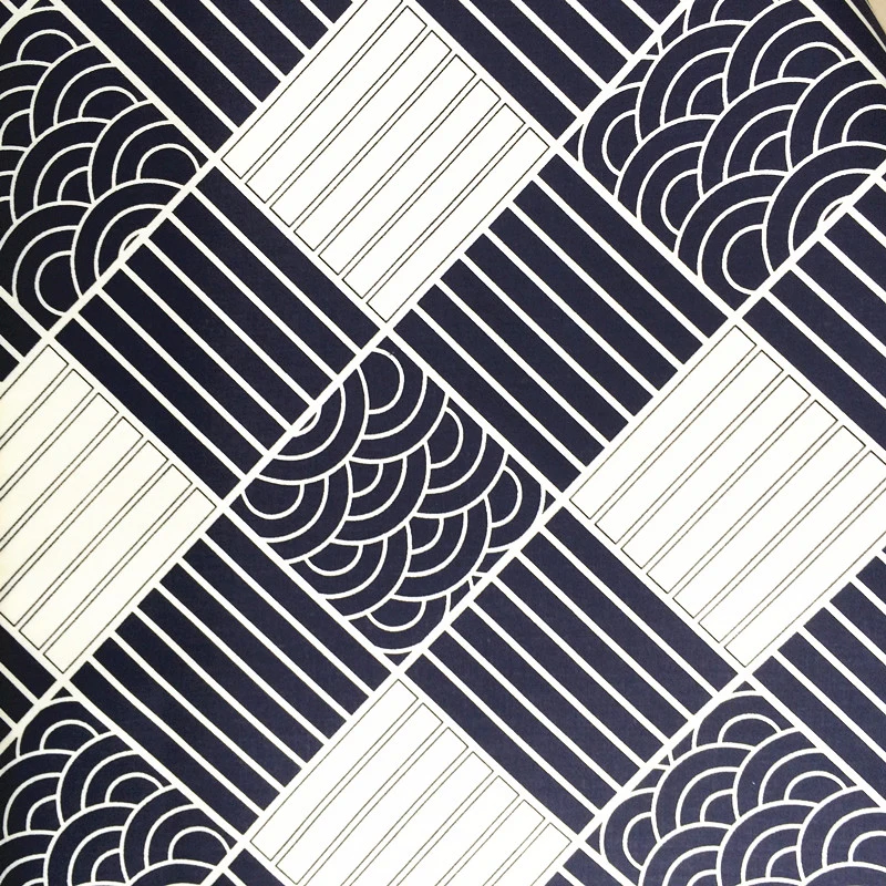 Японский волнистый принт саржевая хлопковая ткань лоскутное шитье ручной работы