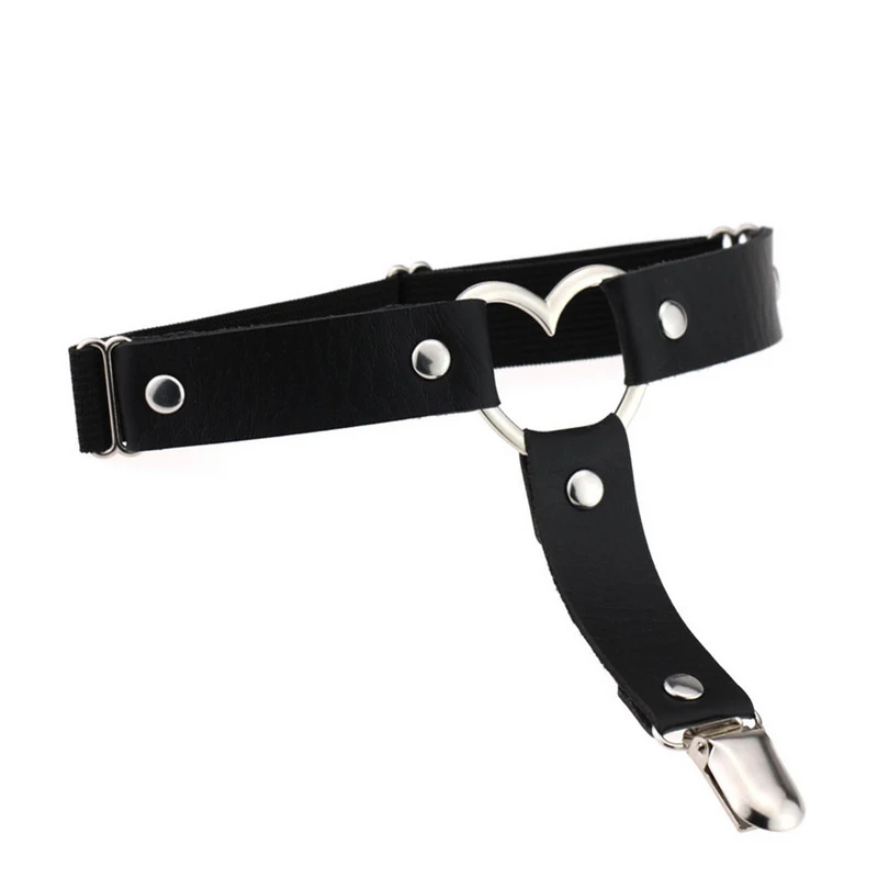 Женские сексуальные подвязки с шипами в форме сердца для ног заклепками стиле