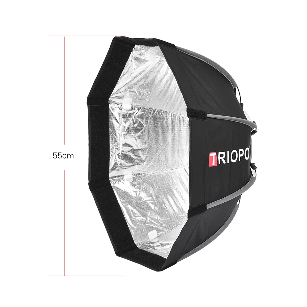 TRIOPO 55 см портативный наружный восьмиугольный Зонт софтбокс для Godox V860II TT600 TT685 YN560