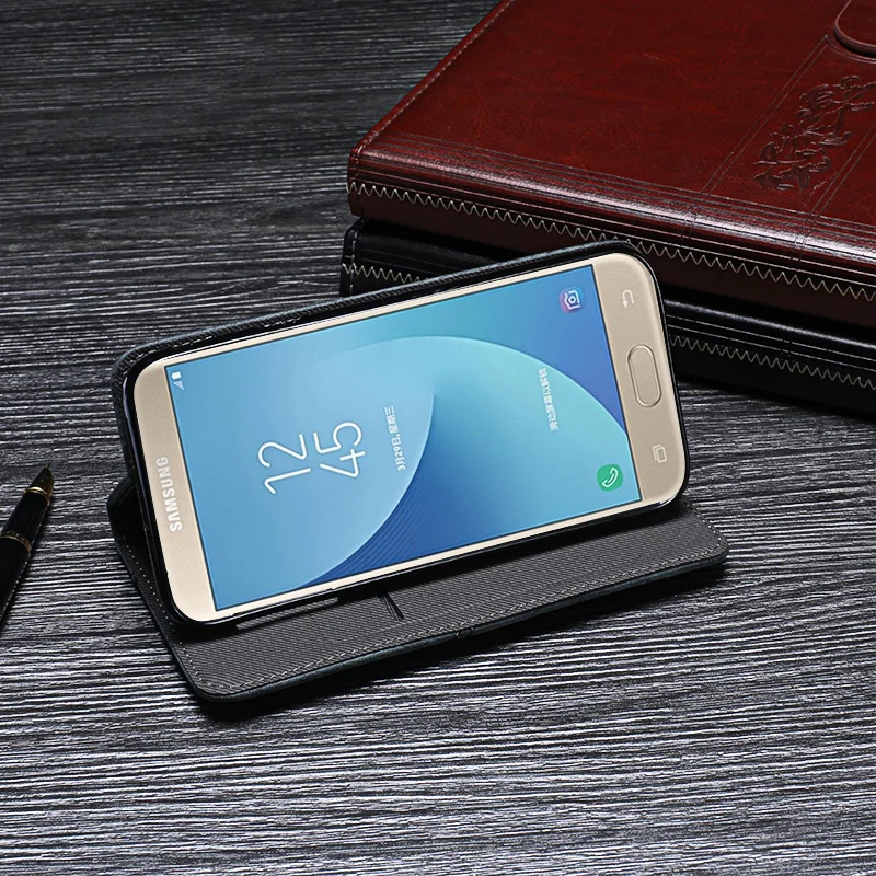 IDEWEI For Samsung Galaxy J3 2017 Euro Cover Luxury Leather Flip Case J330 Protective Phone Back | Мобильные телефоны и