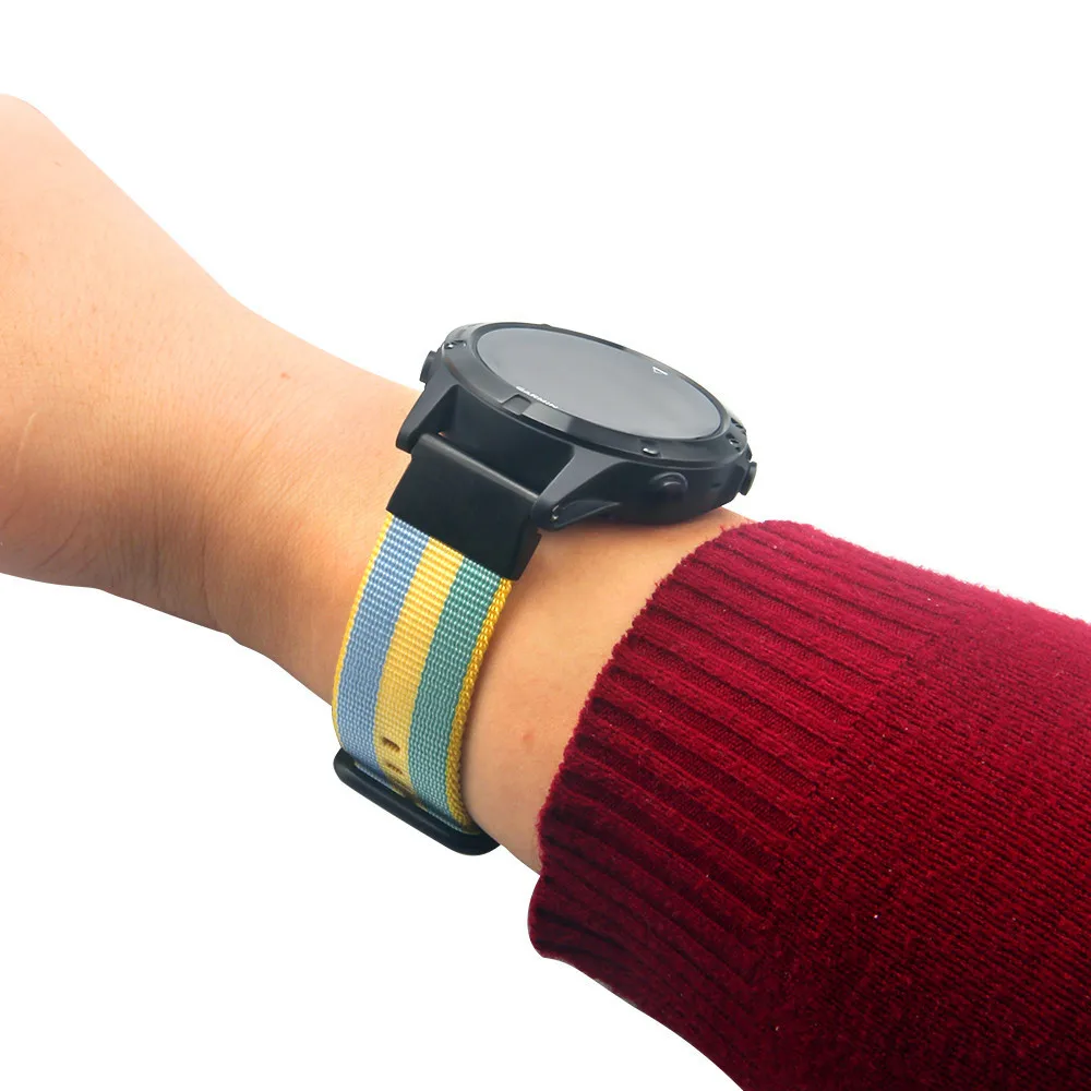 Новинка, стиль, тканый нейлоновый ремешок, сменный, быстросъемный, легко прилегающий, ремешок для Garmin Fenix 5, фитнес-браслет akll saat