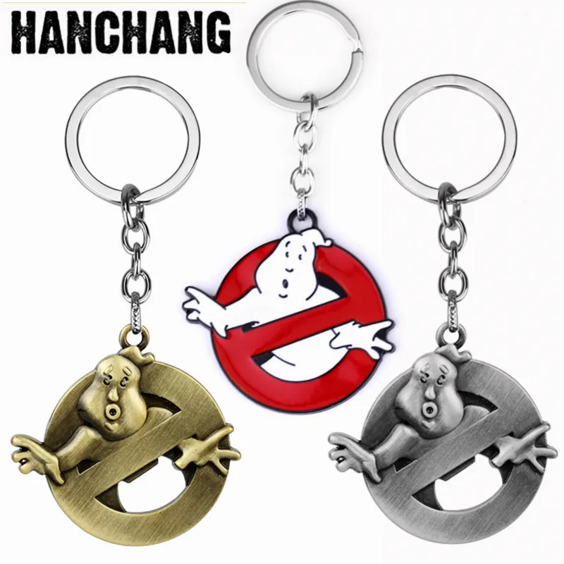 

Hot Ghostbusters Keychain Funny Face Red Enamel Metal Key Chain Movie Key Buckles Jewelry For men & women Chaveiros Christmas