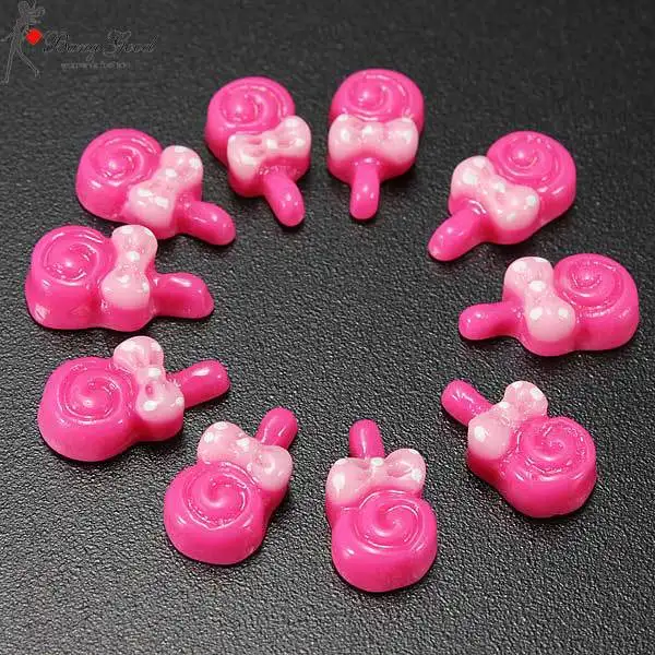 Justone 10 шт. смола 3D конфеты кланяется леденец акриловый маникюр DIY украшения |