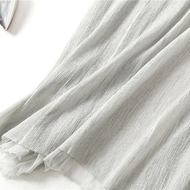 Женский Длинный Шелковый кардиган выше колена с защитой от солнца весна-лето 2019 |