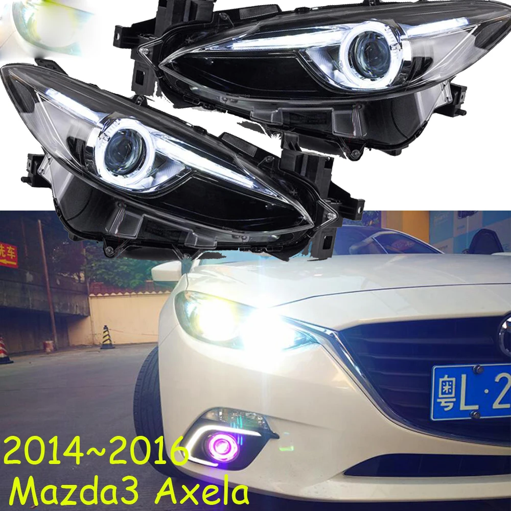 Автомобильный Стайлинг, Головной фонарь для Mazda 3, фара,, лет, Мазда 3, axela, фары, Биксеноновая фара, светодиодный DRL, Автомобильные фары