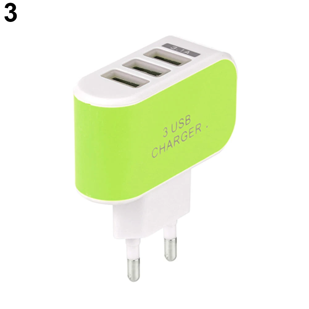 3.1A тройной USB 3 порта Стены Дома Путешествия AC зарядное устройство адаптер для samsung iPhone хорошее качество