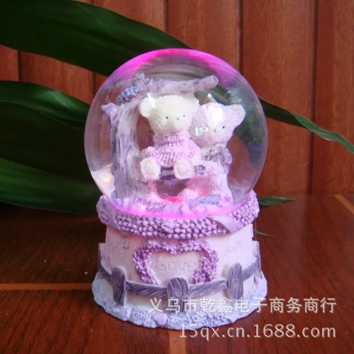 Производители продающие 65 световой хрустальный шар света снег детский хоккей