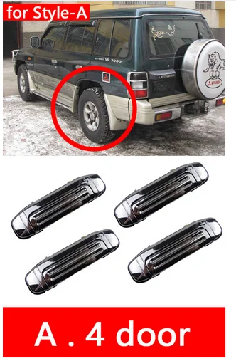 Хромированная дверная ручка для Mitsubishi Pajero 2 аксессуары V31 V32 V33 V43 V44 V45 V46 1991-1998 1996 1998