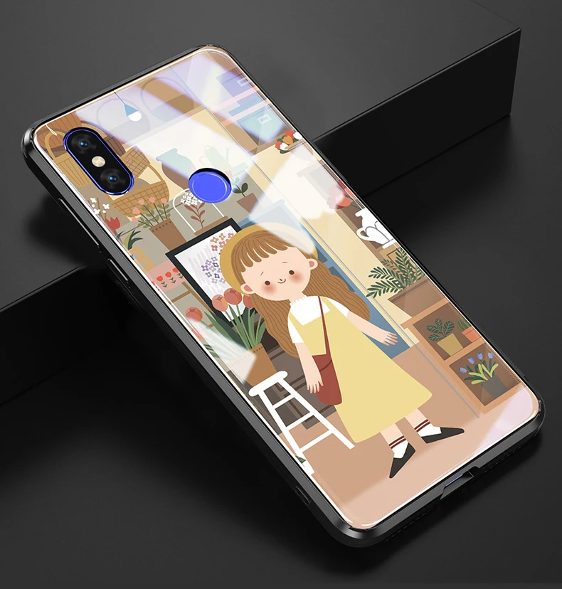 VPOWER для Xiaomi mi x 3 чехол с рисунком из мультфильма закаленное стекло Взрывозащищенный чехол для Xiaomi mi x 3 SE противоударный стеклянный чехол