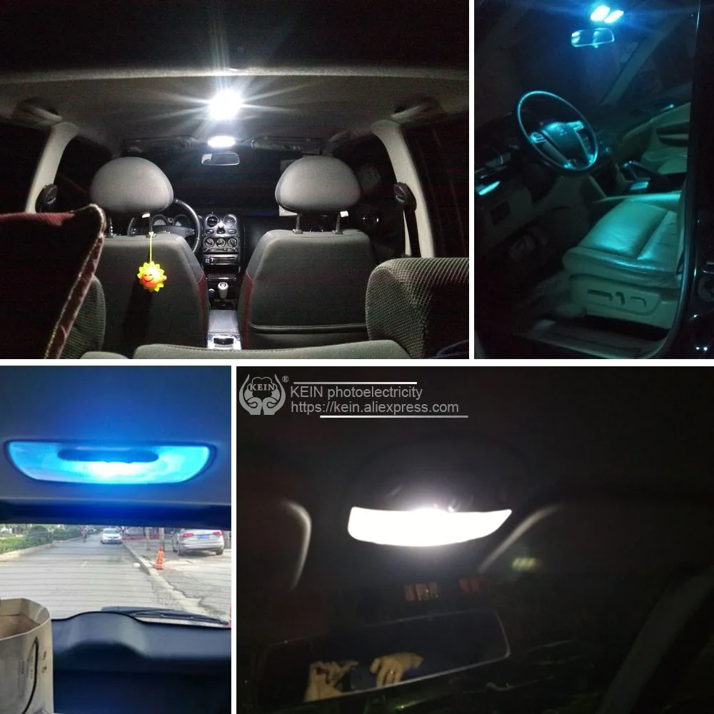 KEIN 2 шт. T10 w5w C3W C5W C10W BA9S T4W festoon COB светодиодный автомобильный Лампочка Авто