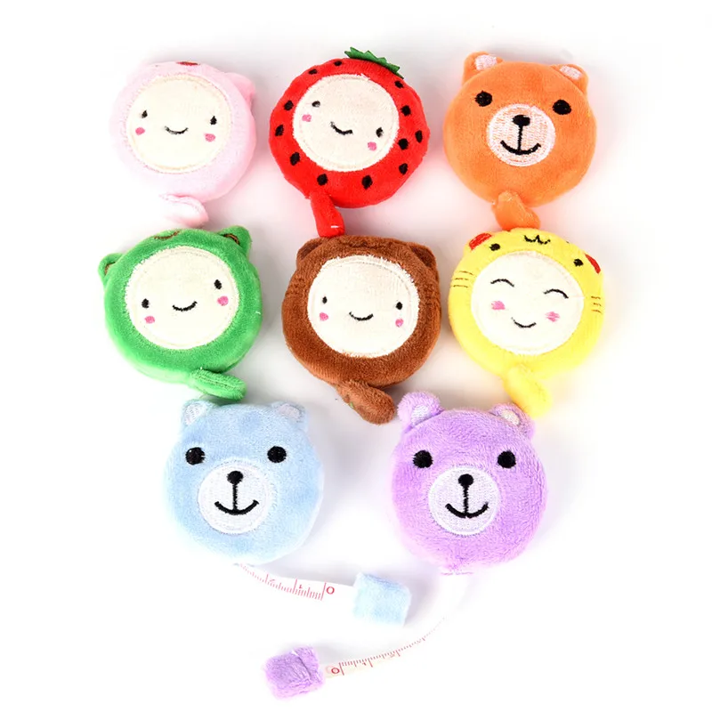 Kawaii Animal Cat Dog Key Ring Holder Band Tape Bag Pendant Cartoon measure Keychain Ruler measurements Telescopic tape | Украшения и