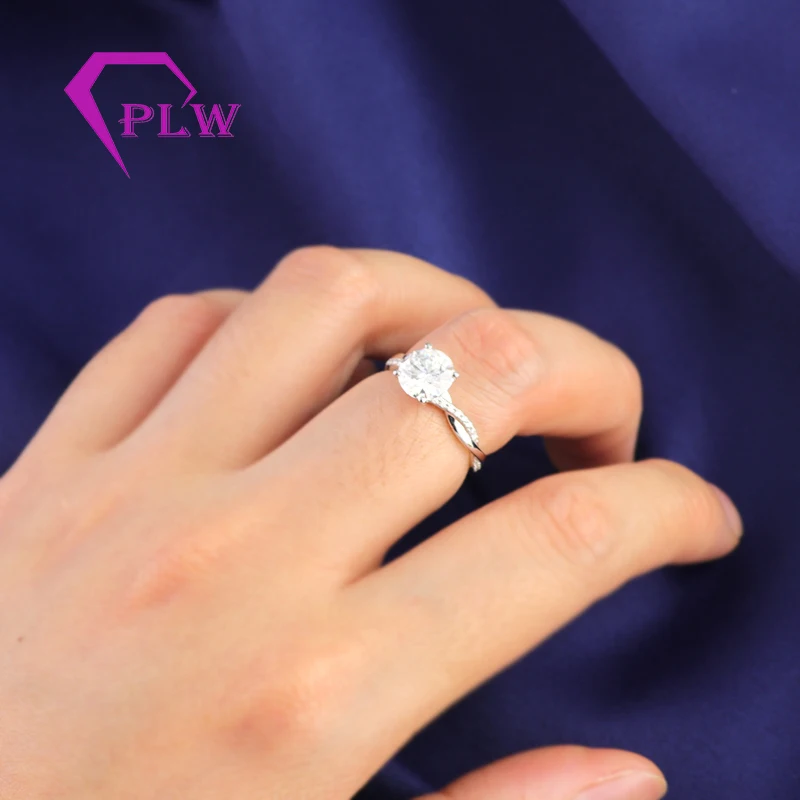 Прованс ювелирные изделия 14 к белое золото 1ct 6 5 мм 1 0 8 D цвет бриллиант солитер