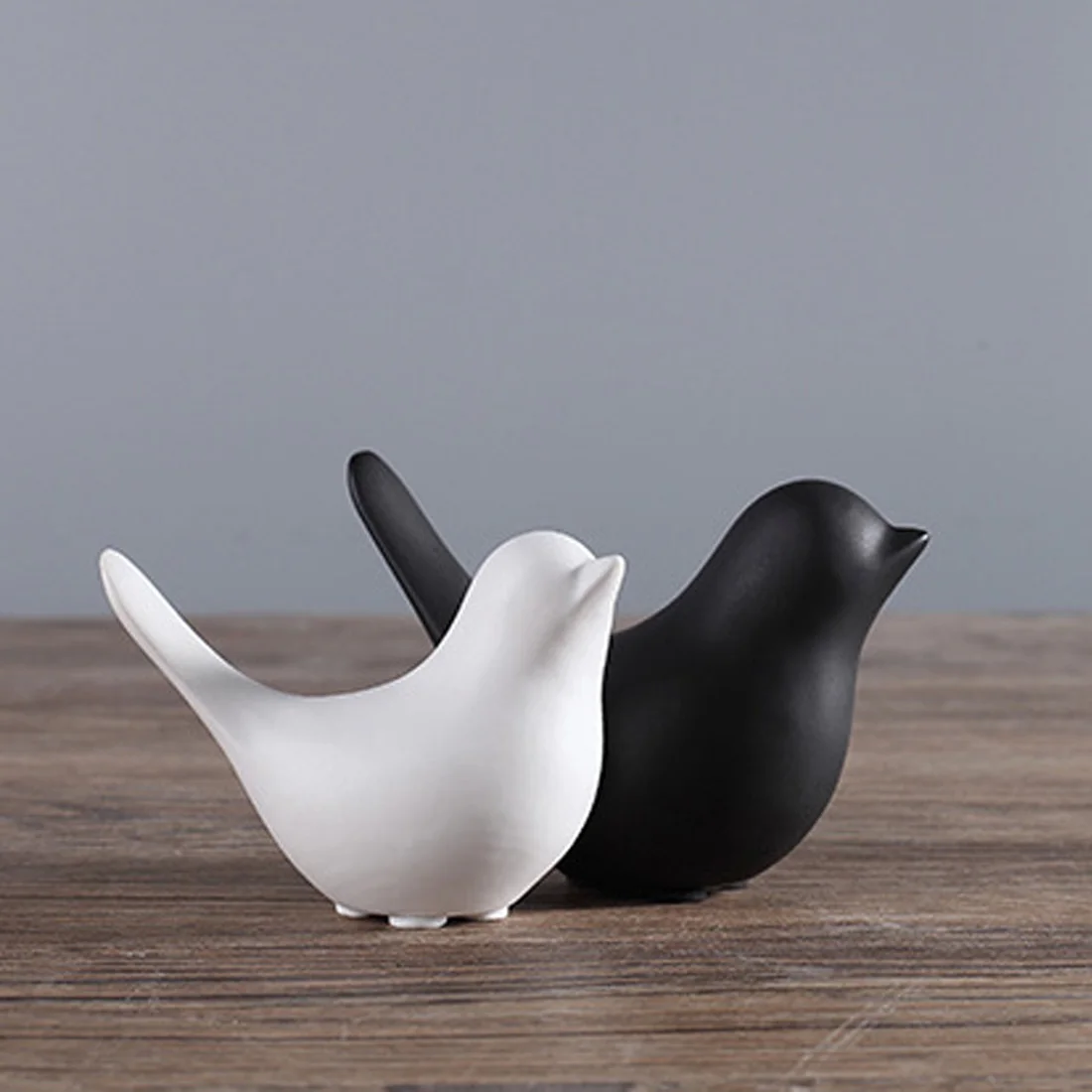 

Home Decoration Nordic Creative Black Ceramic Bird Figurines Accessories Party Crafts for Living Room Shelves Wedding Ornaments