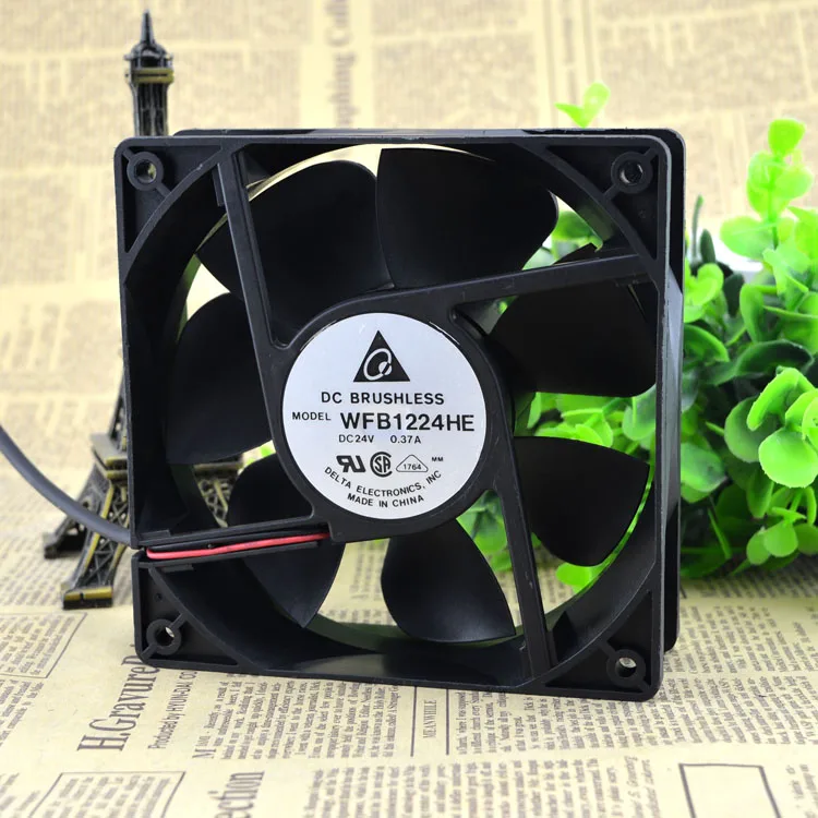 Новый оригинальный WFB1224HE 12 см/12038 дюйма 24 В 0.37A охлаждающий вентилятор