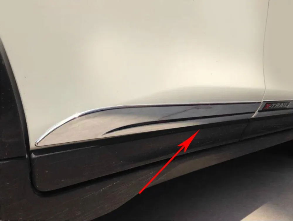 ABS Chrome Боковая дверь кузова защита литья Накладка автомобиль укладки аксессуаров