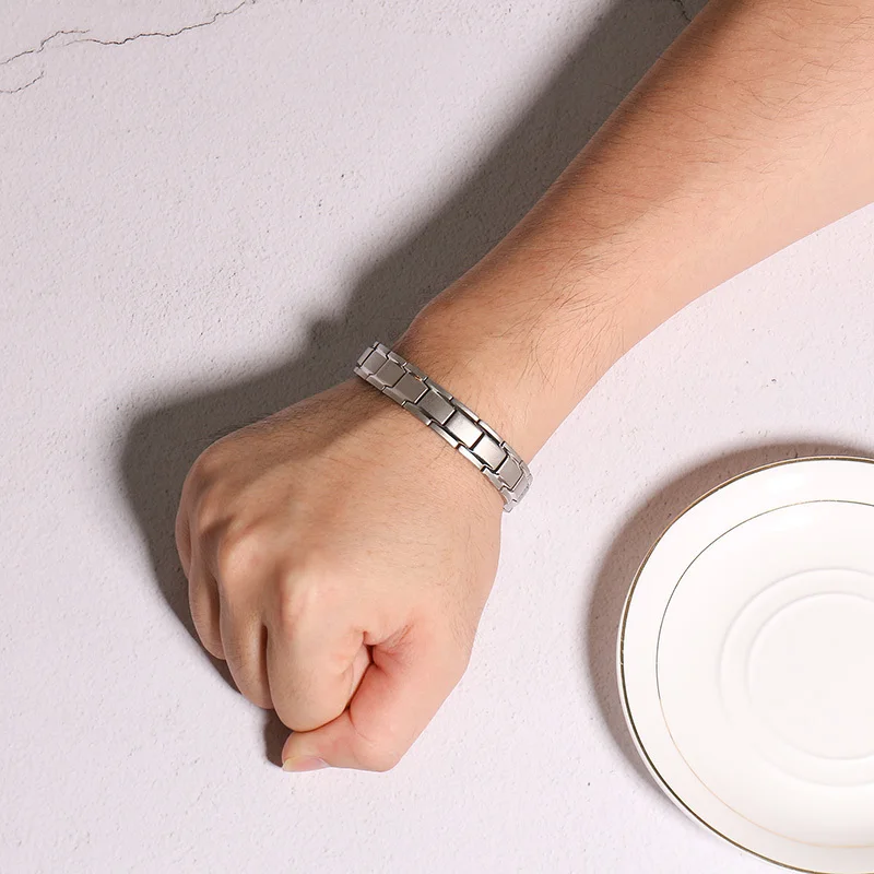 Vnox Браслеты нержавеющей стали для Для мужчин терапия Исцеление браслет унисекс