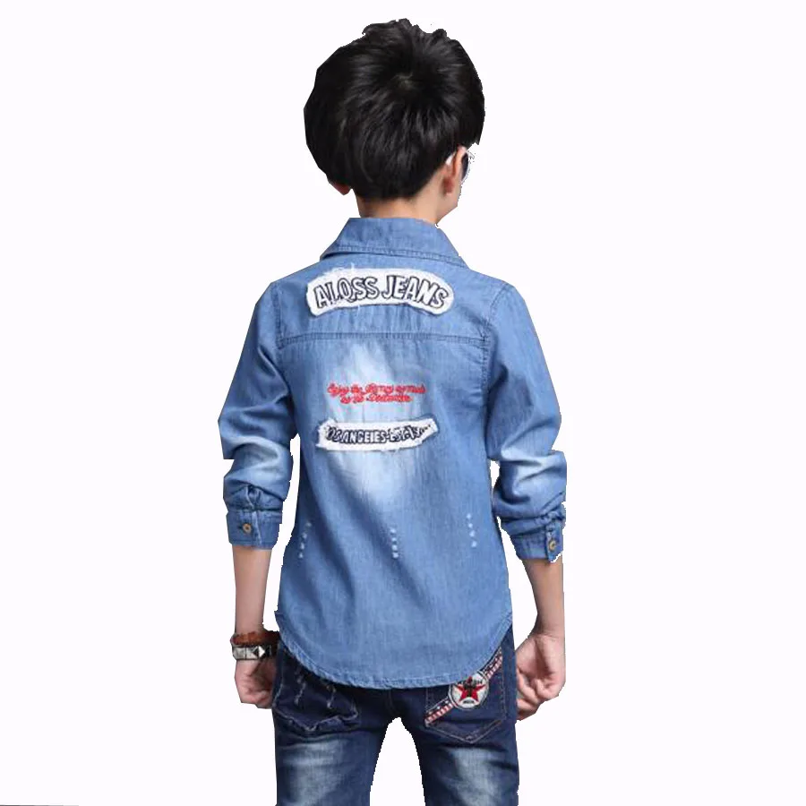 Верхняя одежда для мальчиков повседневные джинсы детская ковбойская куртка