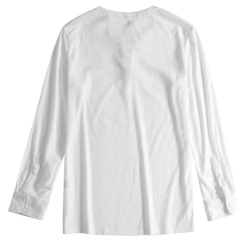 Мужская хлопковая рубашка с длинным рукавом CYSINCOS повседневная облегающая