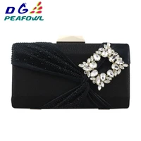 dg peafowl new fashion diamond party shoulder blue gold crystal cell phone handbags lady day chain wallet women evening clutches