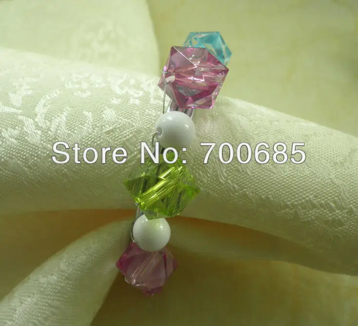 Салфетки кольца из бисера Свадебные салфетки держатель для украшения |