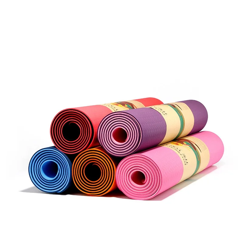 

YHSBUY TPE Yoga Mats Beginner 183cm*61cm*6mm Mat for Fitness Non-slip Tapis Yoga Balance Waterproof Pad Yogamat,HB014