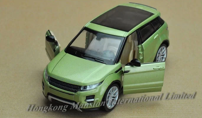 1:32 Масштаб литой металлический сплав роскошная модель автомобиля SUV для Range Rover Evoque Коллекционная модель автомобиля вытяжной звук и светильник