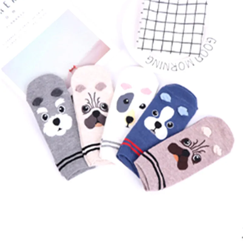 Fation женские хлопковые носки с милыми животными собаки meias Kawaii Calcetines летние
