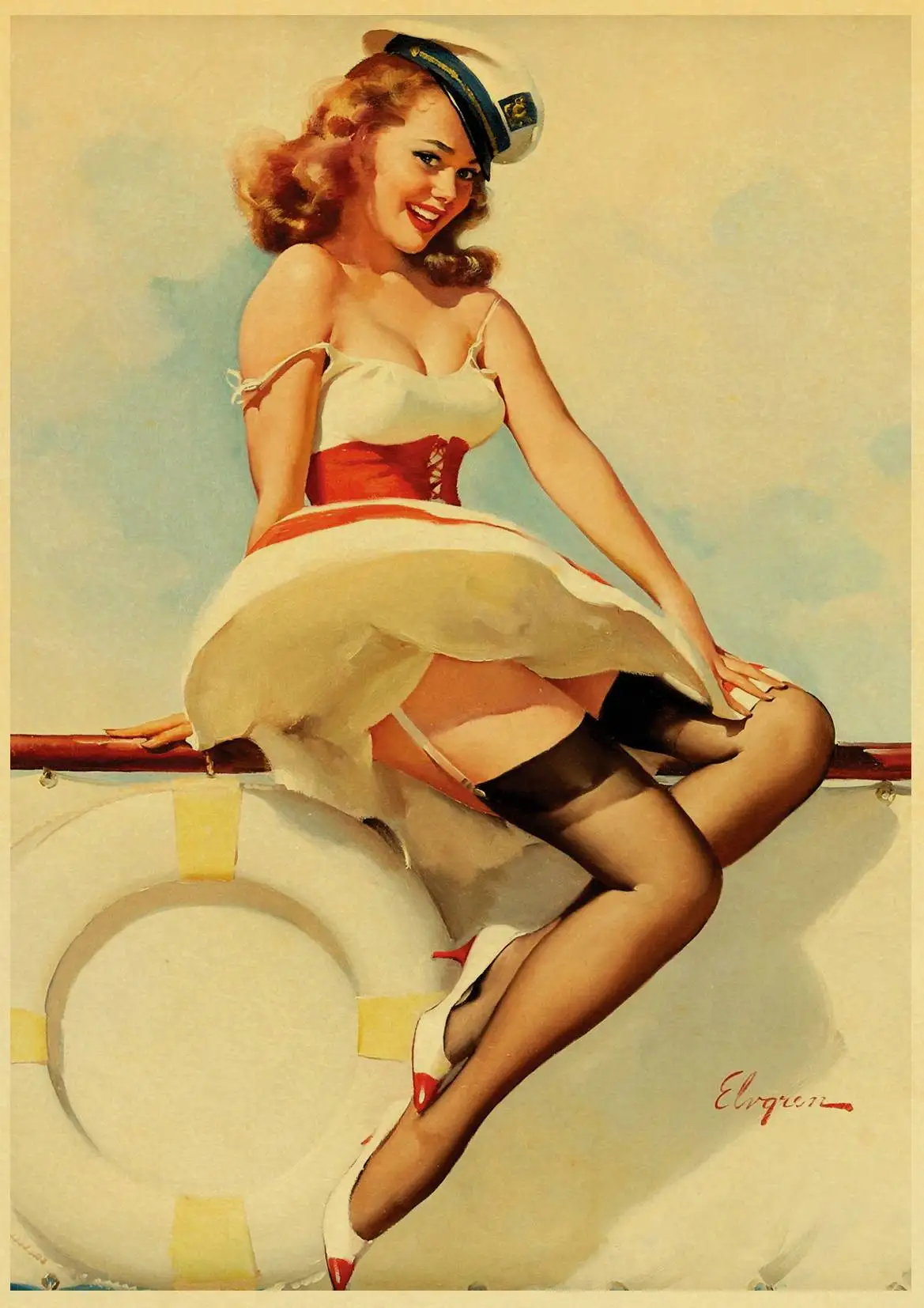 E104 Сексуальная Леди Американский Pin up плакат ретро художественные плакаты печатные настенные украшения дома кафе бар Декор Настенная картина - Цвет: E104