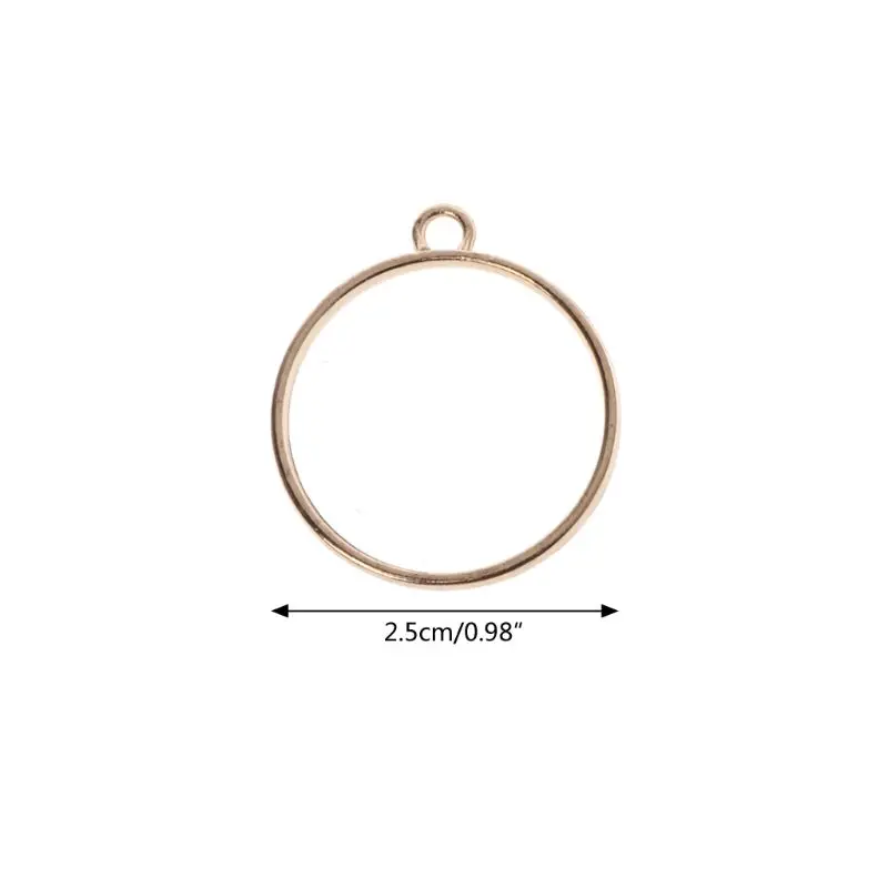 10 шт. круглый кулон пресс цветок Сделай Сам УФ Смола пустая рамка для