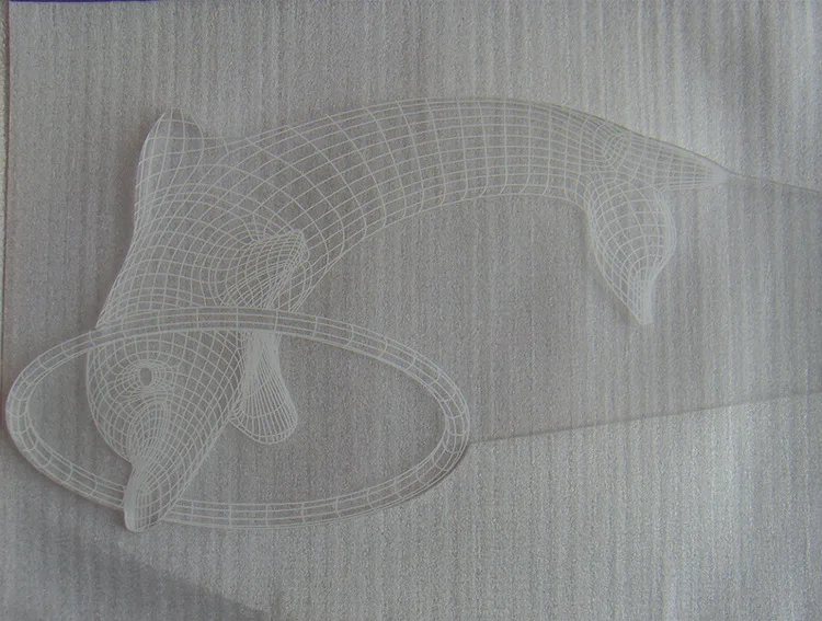 Милый милый Дельфин Форма 3D иллюзия Лампа сенсорный переключатель Акриловые