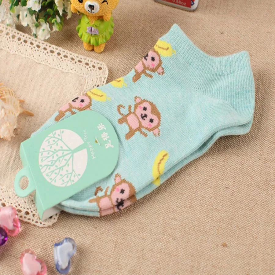 [COSPLACOOL] милые носки с мелким носком Высококачественные женские 5 цветов Новинка