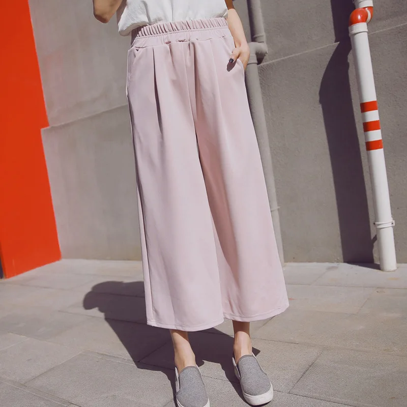 Брюки султанки женские с завышенной талией повседневные штаны широкими