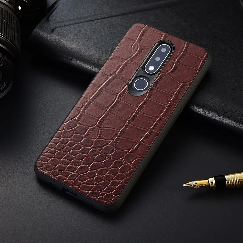 Чехол для Nokia 6 1 Plus KEZiHOME класса люкс карт и узором крокодиловая кожа полусапожки