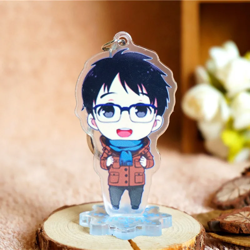 8 1 шт., 6 см, аниме, брелок, YURI ON ICE, плисецкий, Victor Nikiforov, кацуки, Yuri, брелоки, Portachiavi, Charn, брелок, стоящая пластина - Цвет: 8