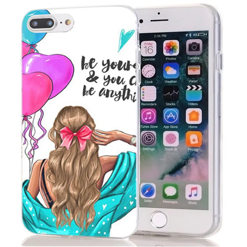 ТПУ Роскошный для iPhone 7 8 Plus 6 S/6 Мягкий чехол дизайн Мама Жизнь цветок X XS XR Max