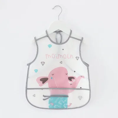 C Ideacherry/детские нагрудники с милыми мультяшными животными; детский нагрудник из водонепроницаемого материала EVA для детей; всесезонные шорты; нагрудники с рукавами для кормления - Цвет: C
