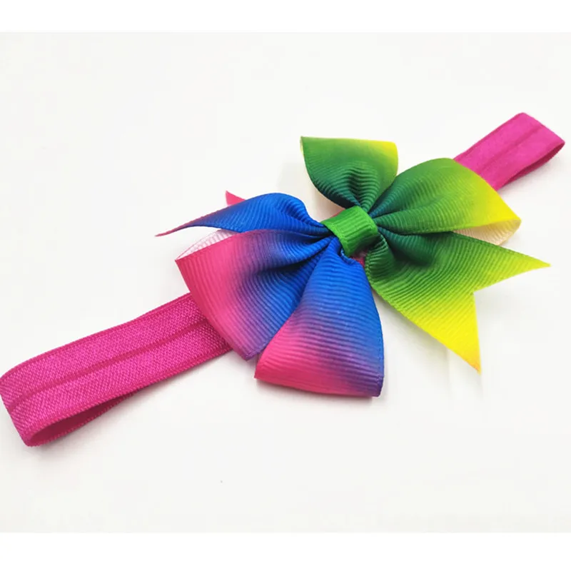 Новое поступление для девочек бант Повязки на голову Цветные детский волос