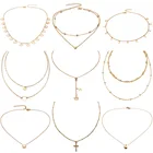 IFMIA новое ожерелье в форме сердца в стиле бохо для женщин, короткая цепочка, ожерелье с подвеской в виде звезды, подарок, этническое богемное ожерелье-чокер, ожерелья, ювелирные изделия, оптовая продажа