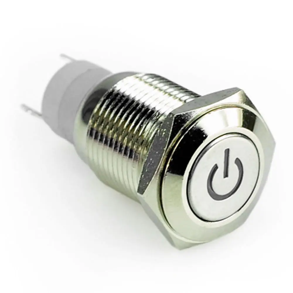 EE Поддержка 2 шт. 16 мм металлический кнопочный переключатель 12 В 3 а цвета