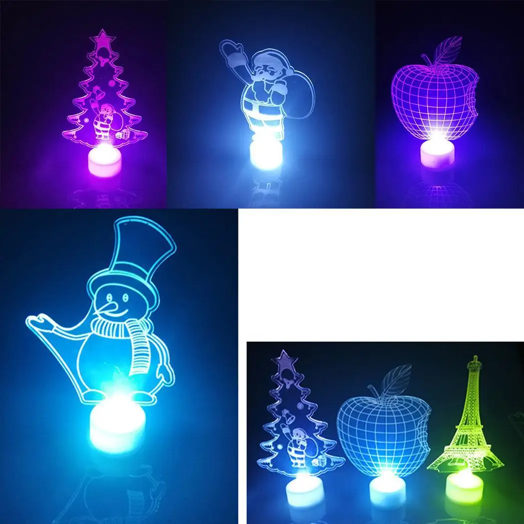 Лампа украшение свет как стол 3D праздничный домашний подарок сенсорный ночник