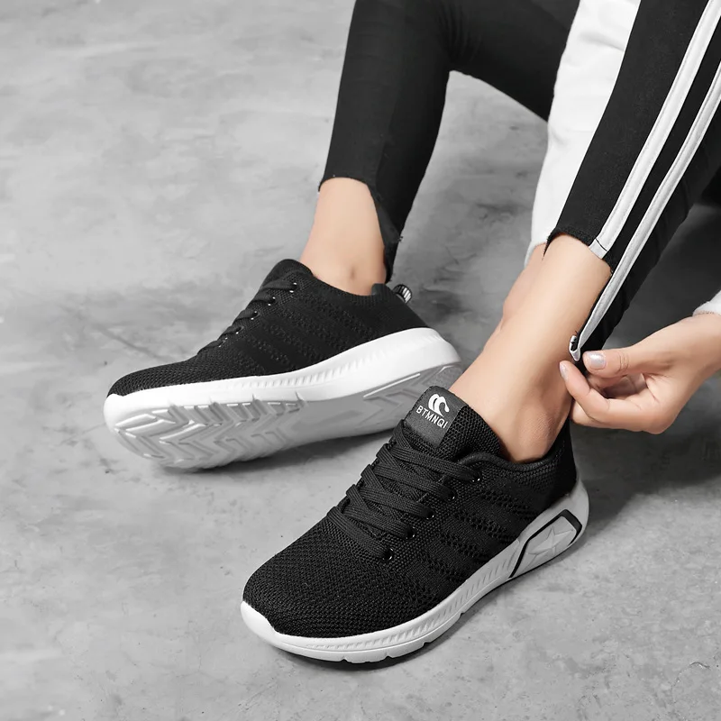 Women Casual Shoes Fashion Breathable Walking Mesh Flat Woman White Sneakers 2019 Tenis Feminino Gym Sport | Обувь