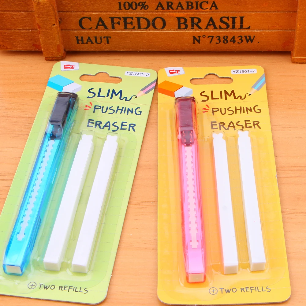1 Набор масштабируемых ластиков в форме ножа, резиновый набор ластиков, есть две заправки для офиса, школы, милый школьный материал, офисные принадлежности
