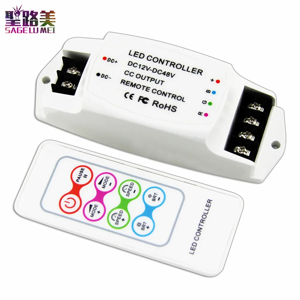 BC 361 CC DC12V 48V 350mA 700mA постоянный ток на выходе светодиодный RGB контроллер полосы RF